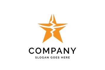 Modern abstract star flat illustration logo vector template