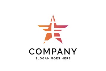 Modern abstract star flat illustration logo vector template