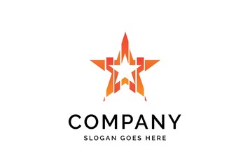 Modern abstract star flat illustration logo vector template