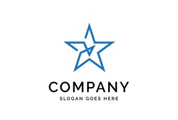 Modern abstract star flat illustration logo vector template