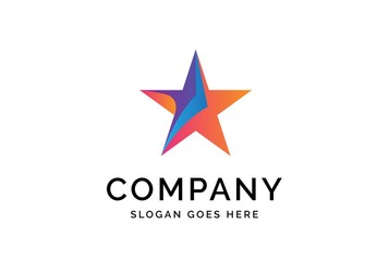 Modern abstract star flat illustration logo vector template