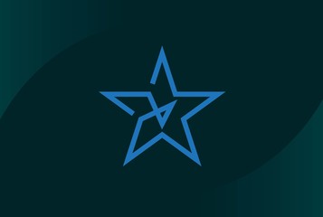 Modern abstract star flat illustration logo vector template