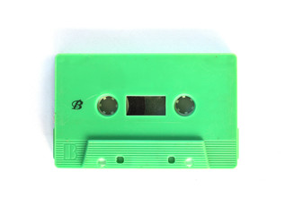 Obraz premium Old cassette tape on white background