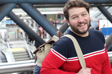 Real looking healthy guy smiling at camera