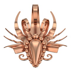 Abstract floral bronze decoration 3D