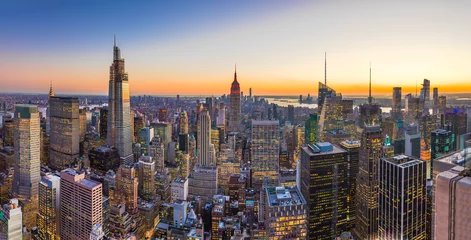 Crédence de cuisine en verre imprimé Manhattan New York City Manhattan midtown buildings skyline in 2019