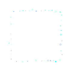 Blue, cyan, turquoise glitter stars confetti