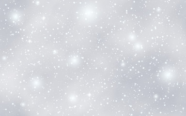 Christmas and New Year heavy snowfall vector background