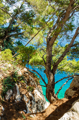 Croatian beautiful stone beach in Makarska