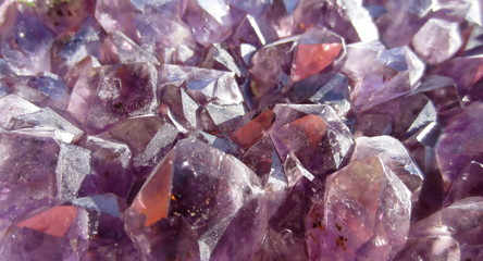 Close-up of amethyst crystals