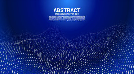 Blue Digital Contour curve dot and line and wave with wireframe . Abstract Background for 3D Futuristic technology concept