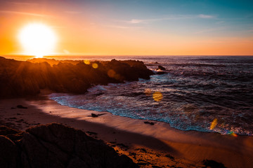 sunset on the beach