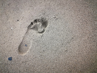 Huellas en la playa