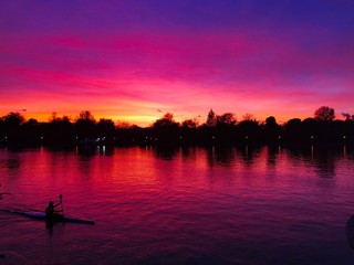 Atardecer en el retiro