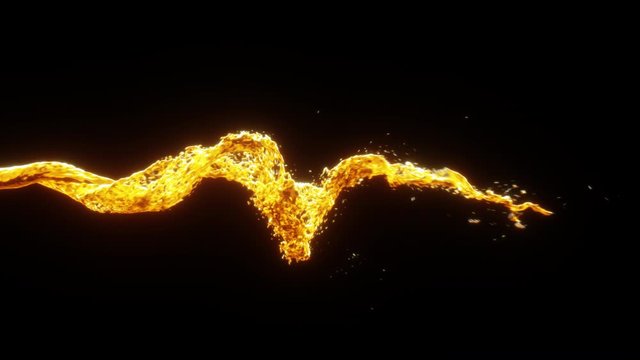 Fluid Twist Reveal Left to Right - Gold