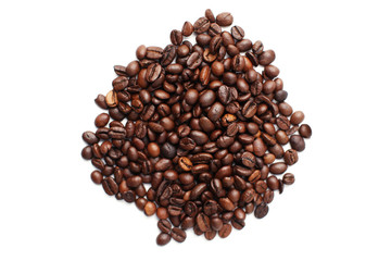 Coffee beans isolated on white background