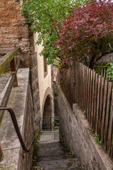 Rothenburg ob der Tauber. Going down by  Tiny Staircase