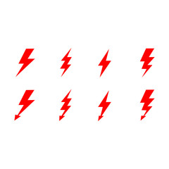 thunder lighting icon, power lighting icon vector design symbol