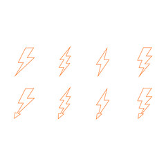 thunder lighting icon, power lighting icon vector design symbol