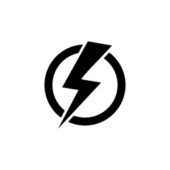thunder lighting icon, power lighting icon vector design symbol
