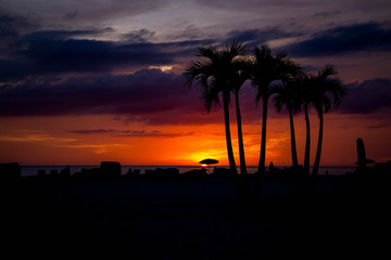 Obraz premium View of the sunset in St. Pete Beach, FL 