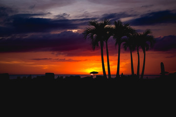 View of the sunset in St. Pete Beach, FL 