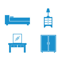 bedroom icon vector design symbol