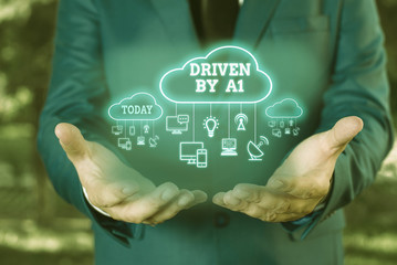 Word writing text Driven By A1. Business photo showcasing Move or controlled by a top quality...