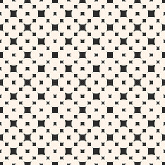 Vector seamless pattern with smooth rounded squares in staggered grid. Simple monochrome geometric texture. Abstract repeat background. Modern stylish design element for decor, prints, textile, fabric