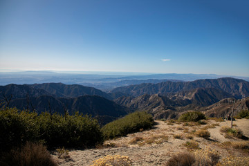 landscape with mountains and blue sky