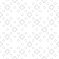 Vector minimalist geometric seamless pattern. Subtle texture with flower silhouettes, circles, dots. Simple abstract white and light gray background. Minimal repeat design for decor, wallpapers, print