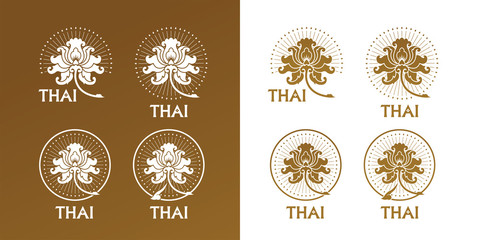 Obraz na płótnie Canvas Thai art element for Thai graphic design vector illustration.