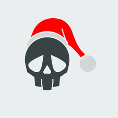 the skull bone christmas santa claus logo for gaming and e sport