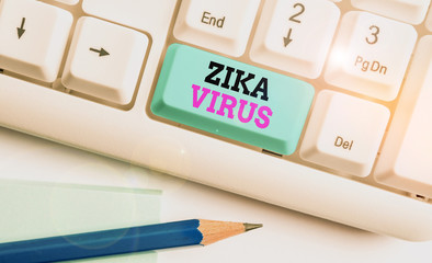 Word writing text Zika Virus. Business photo showcasing caused by a virus transmitted primarily by...