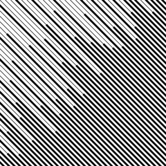 Black diagonal lines. Geometric art. White background. Design element for web, prints, template and textile pattern