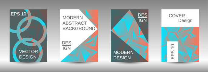 Naklejka premium A set of modern abstract covers.
