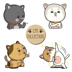 かわいいネコのイラストセット