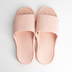 pink sandal on the white background