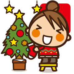 がっこうKids クリスマス女子 飾り付け