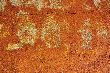 White and golden messy wall stucco texture background.