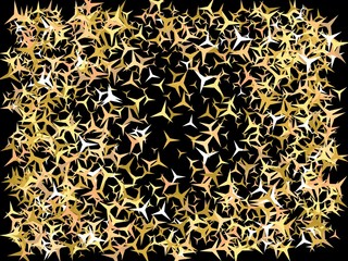 Abstract gold stars for holidays.