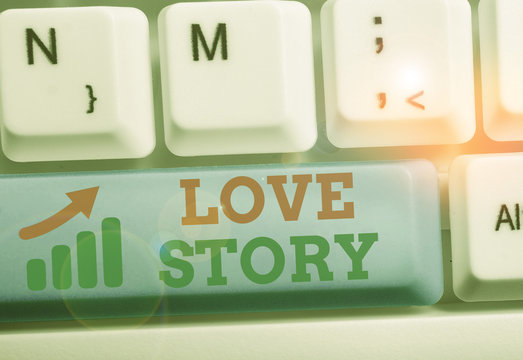 Handwriting text Love Story. Conceptual photo it is something such as a novel or movie about a love affair