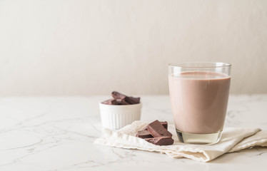 glass of chocolate milk