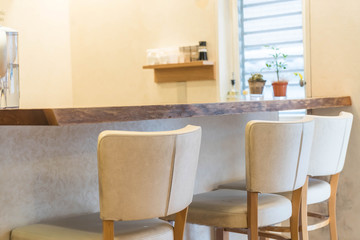 empty chair on bar