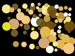 Beautiful colored falling circles.