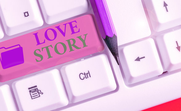 Word writing text Love Story. Business photo showcasing it is something such as a novel or movie about a love affair