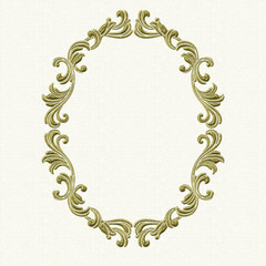 golden 3d embroidery frame