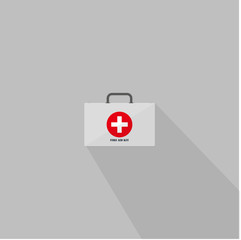 Vector illustration of a first aid kit.
