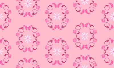 Fototapeta na wymiar Decorative element for design leaf flower on soft pink background.