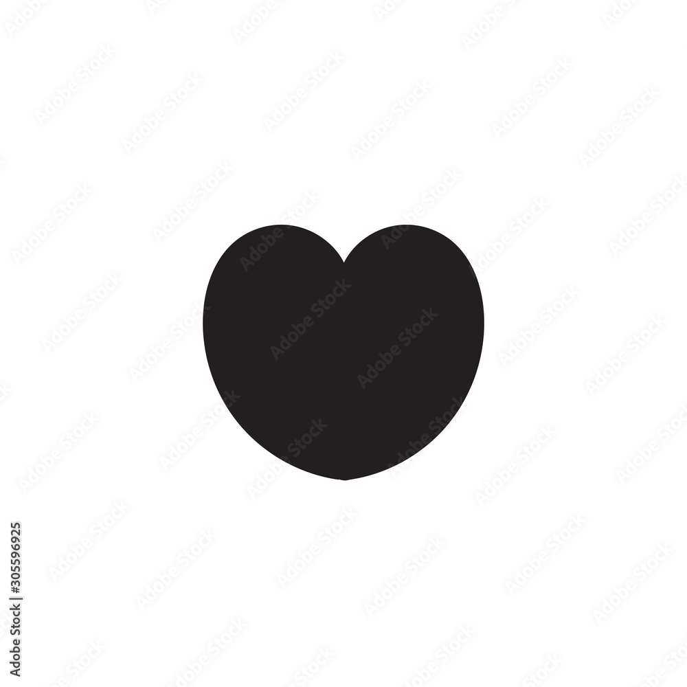 Wall mural Vector image of a hand drawn doodle, linear heart icon. Isolated heart on a white background